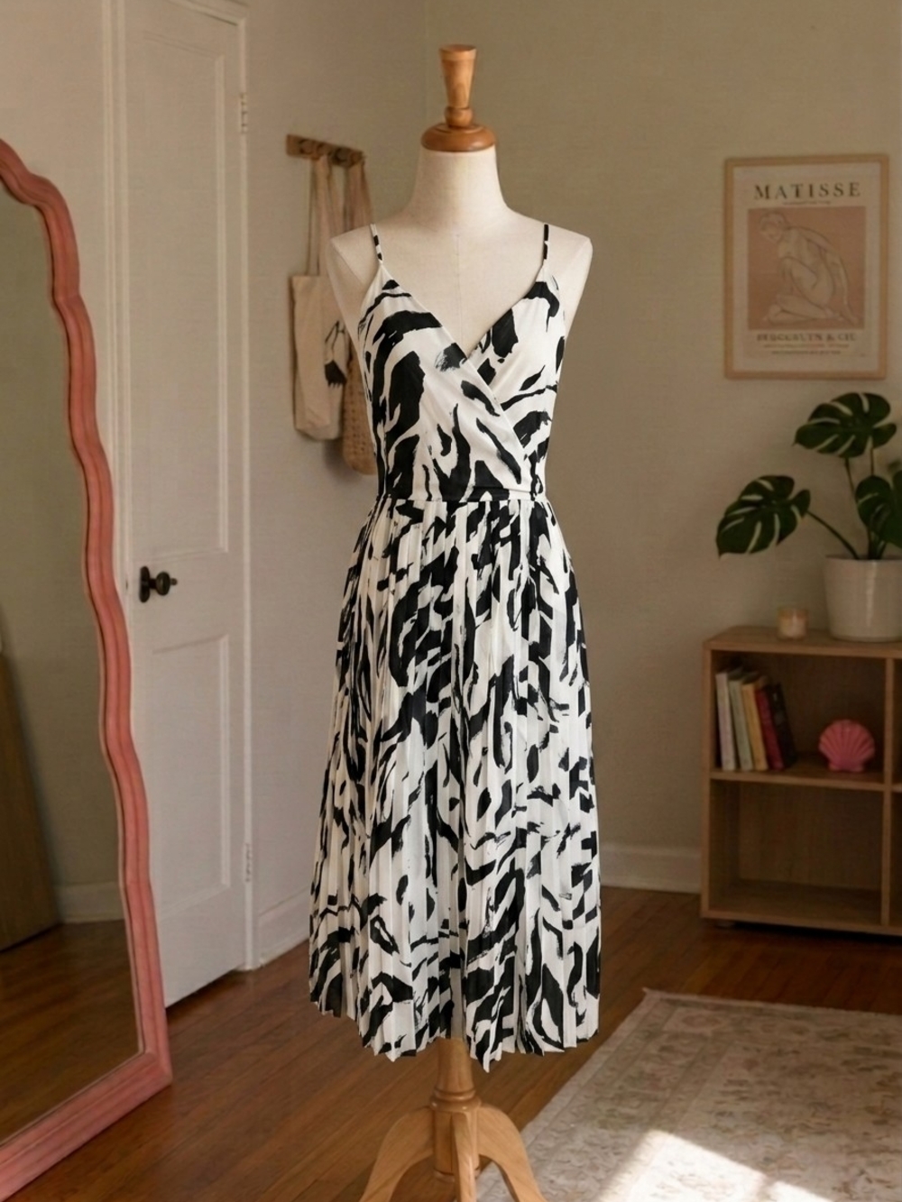 Nine West Gorgeous Pleated Maxi Dress XL Boho Summer Gown - Picture 2 of 11
